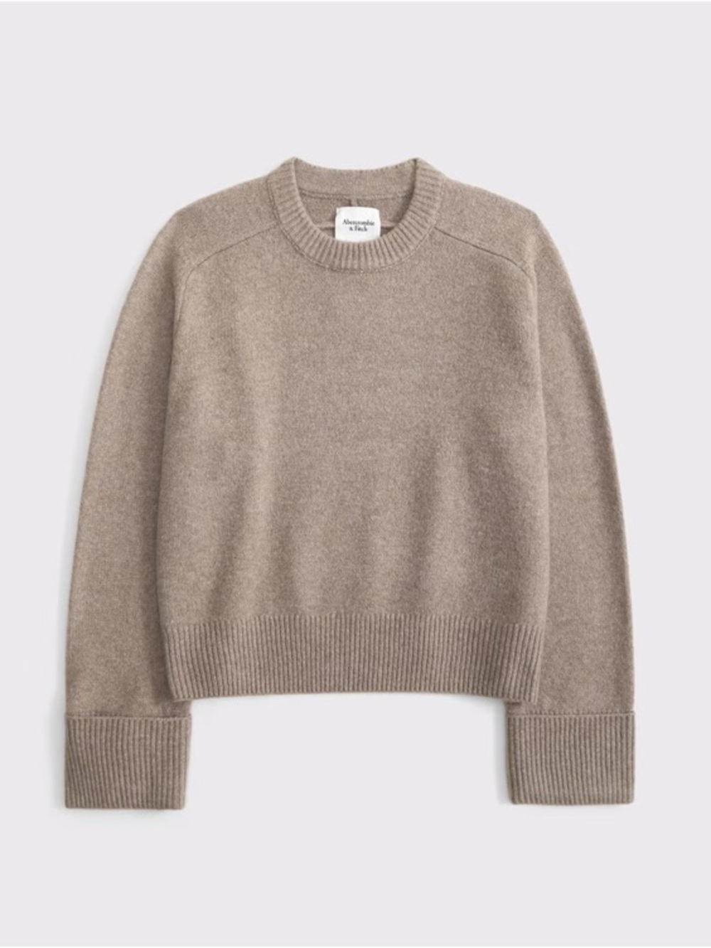 Abercrombie & Fitch Women's Madeline Crewneck Wool-Blend Sweater - Taupe